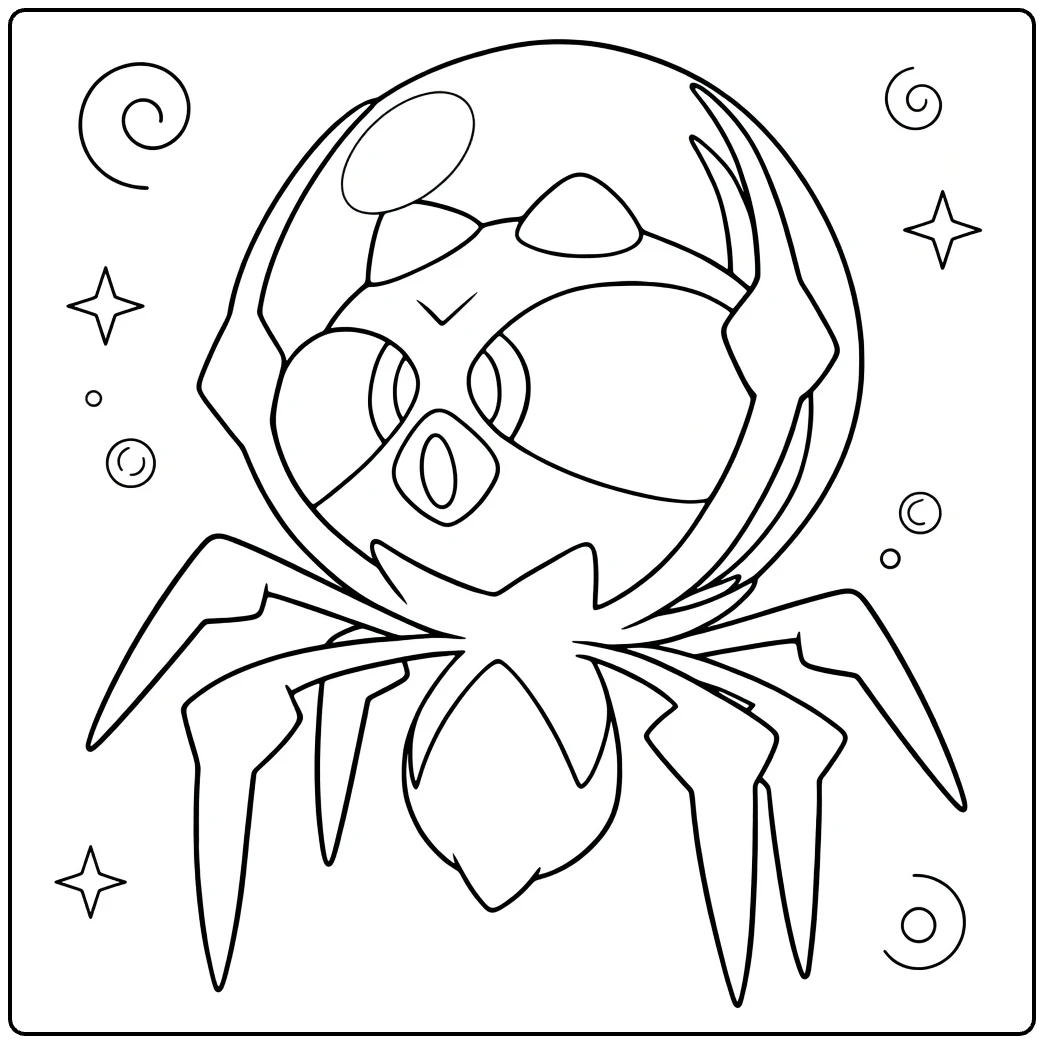 Fun Dewpider Water Pokemon for Kids coloring page