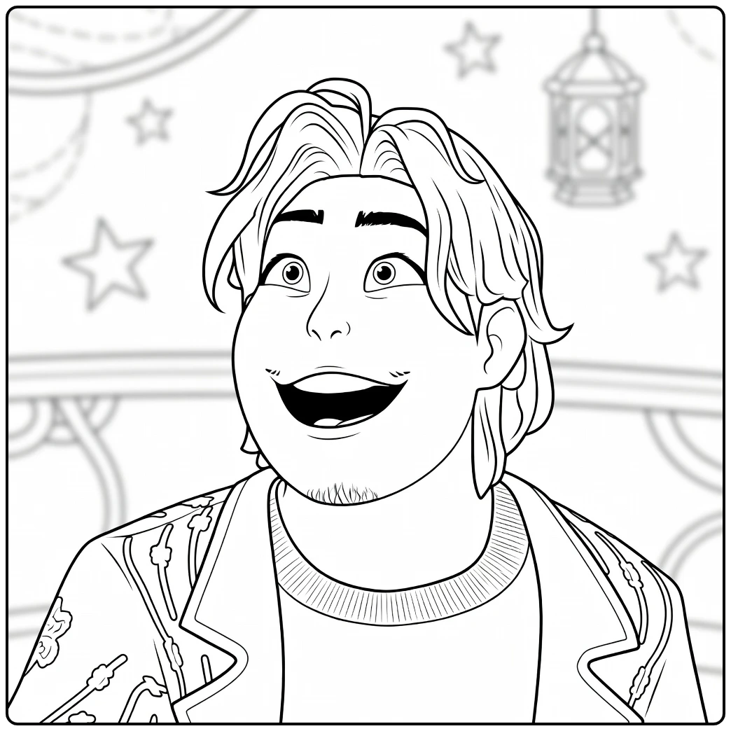 Fun Kpop Demon Hunters Bobby coloring page