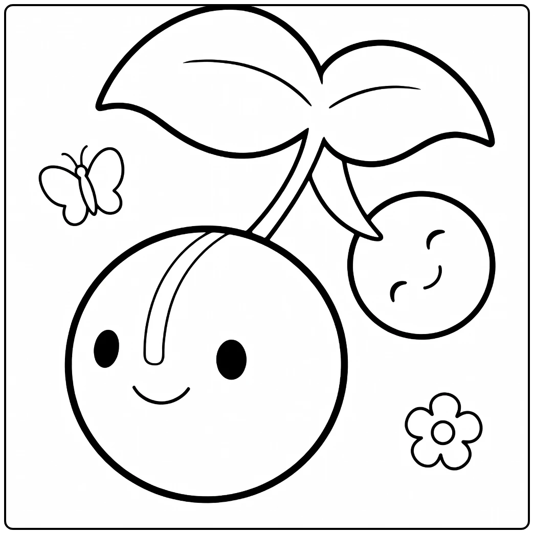 Pokemon Cherubi coloring page