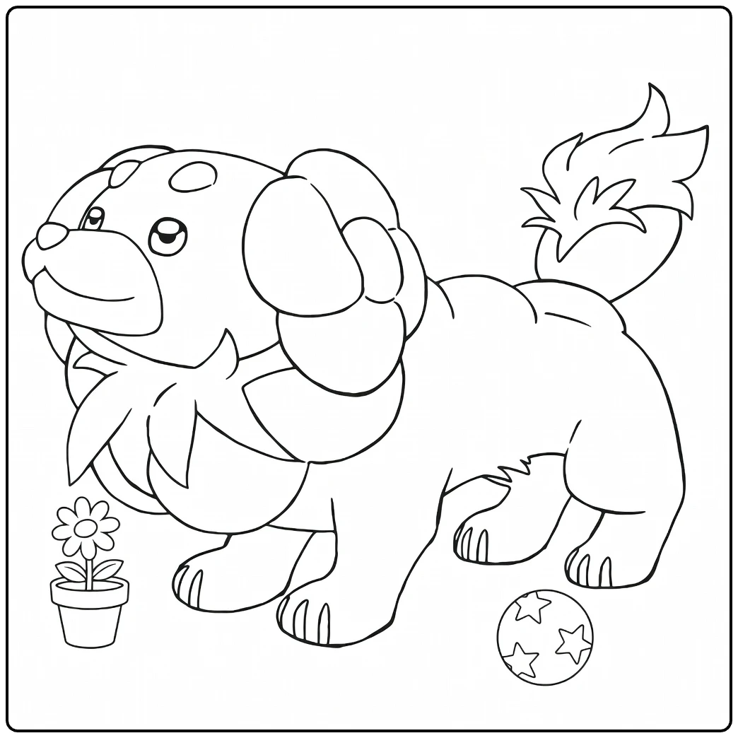 Fun Pokemon Dachsbun coloring page