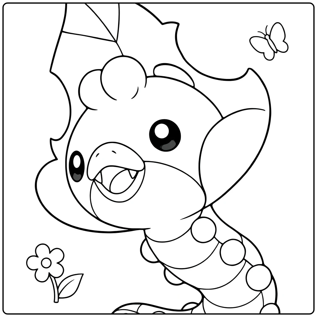 Pokemon Sewaddle coloring page