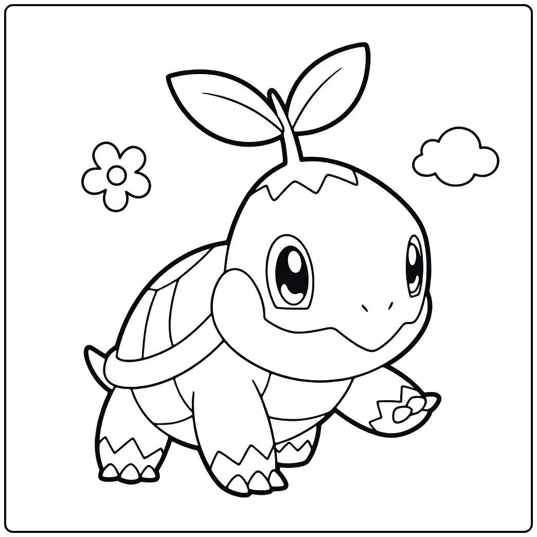 Pokemon Turtwig coloring page