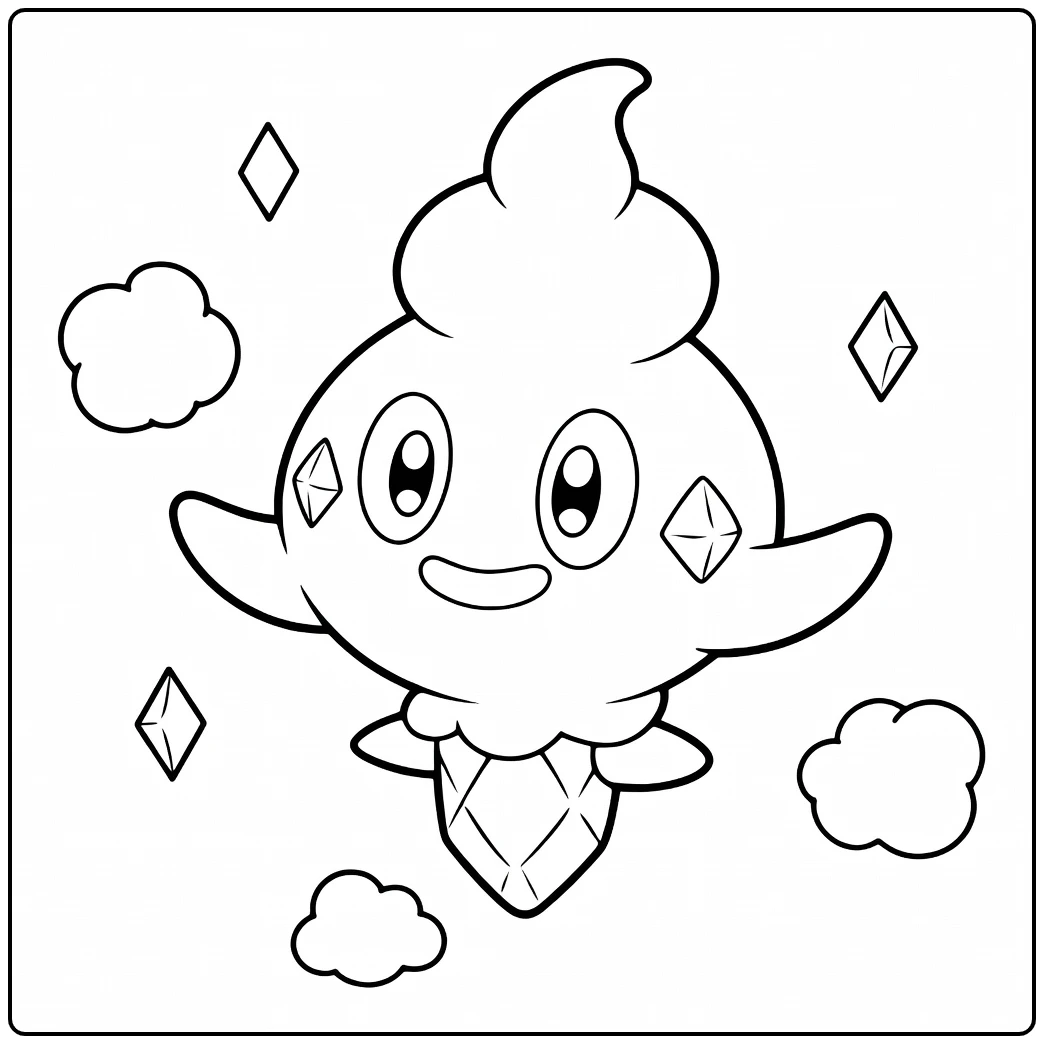 Pokemon Vanillite coloring page