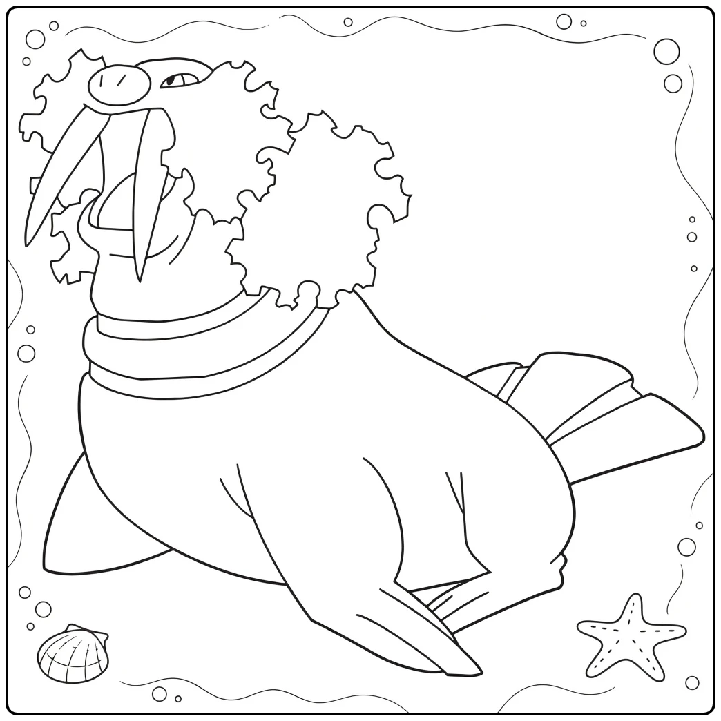 Pokemon Walrein coloring page