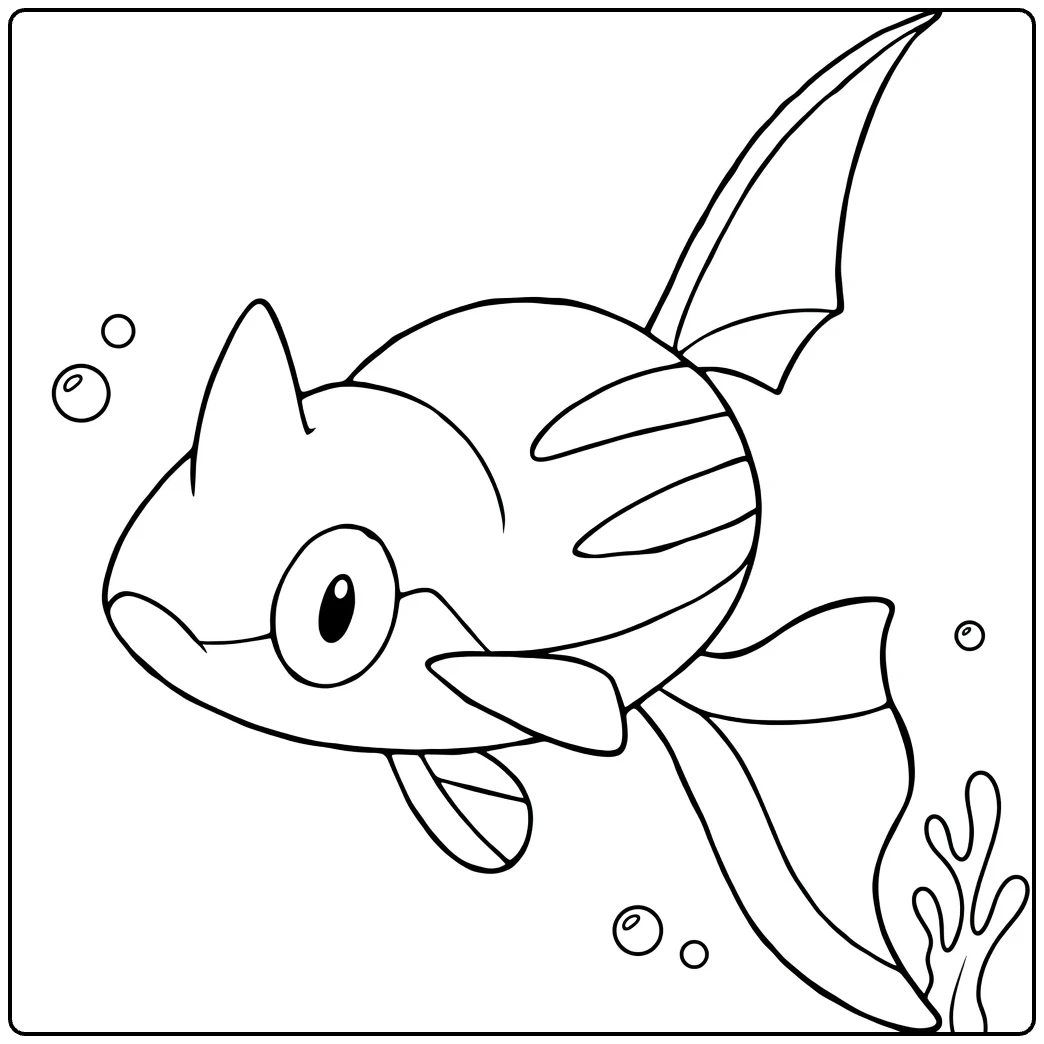 Fun Remoraid Water Pokemon for Kids coloring page