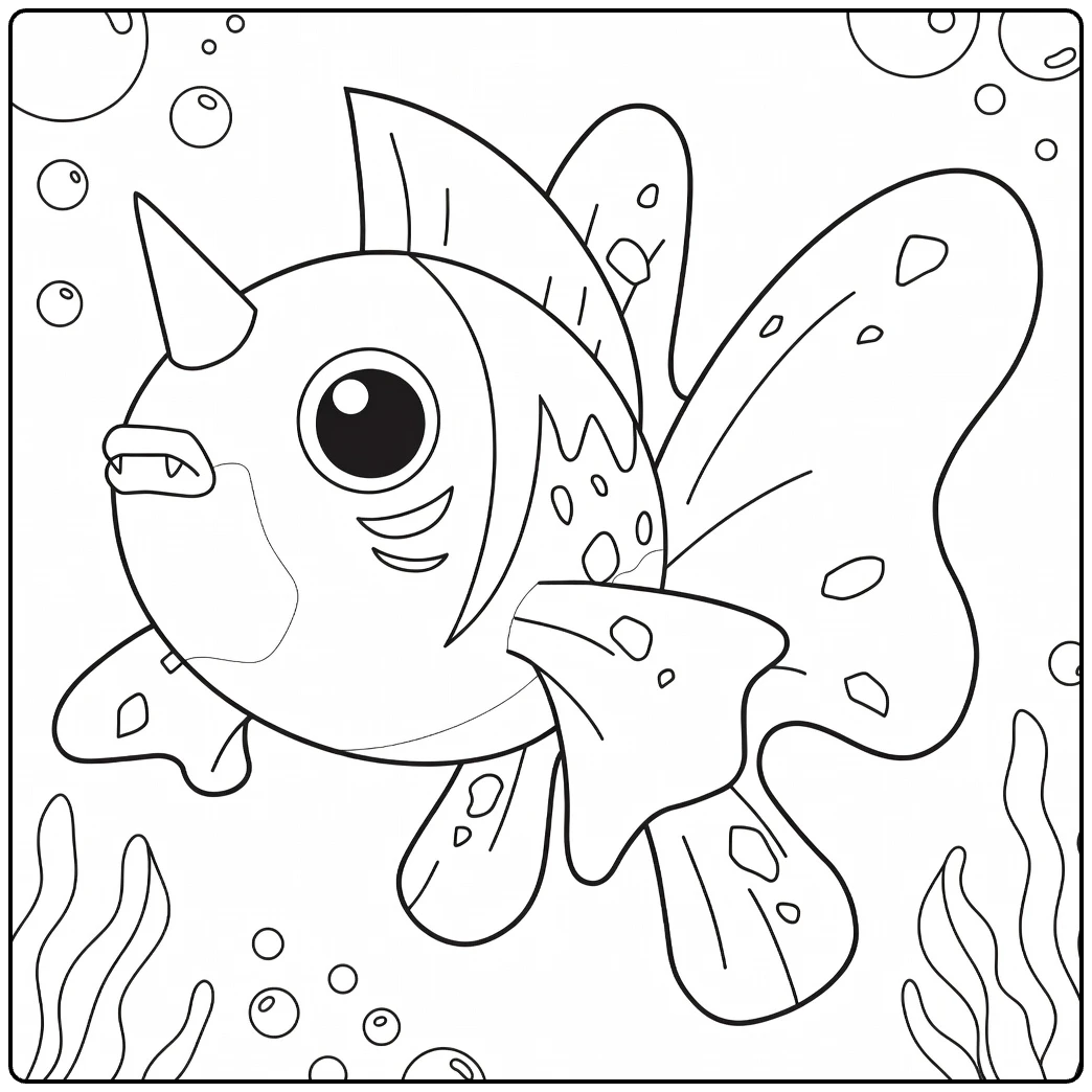 Fun Seaking Water Pokemon Underwater coloring page