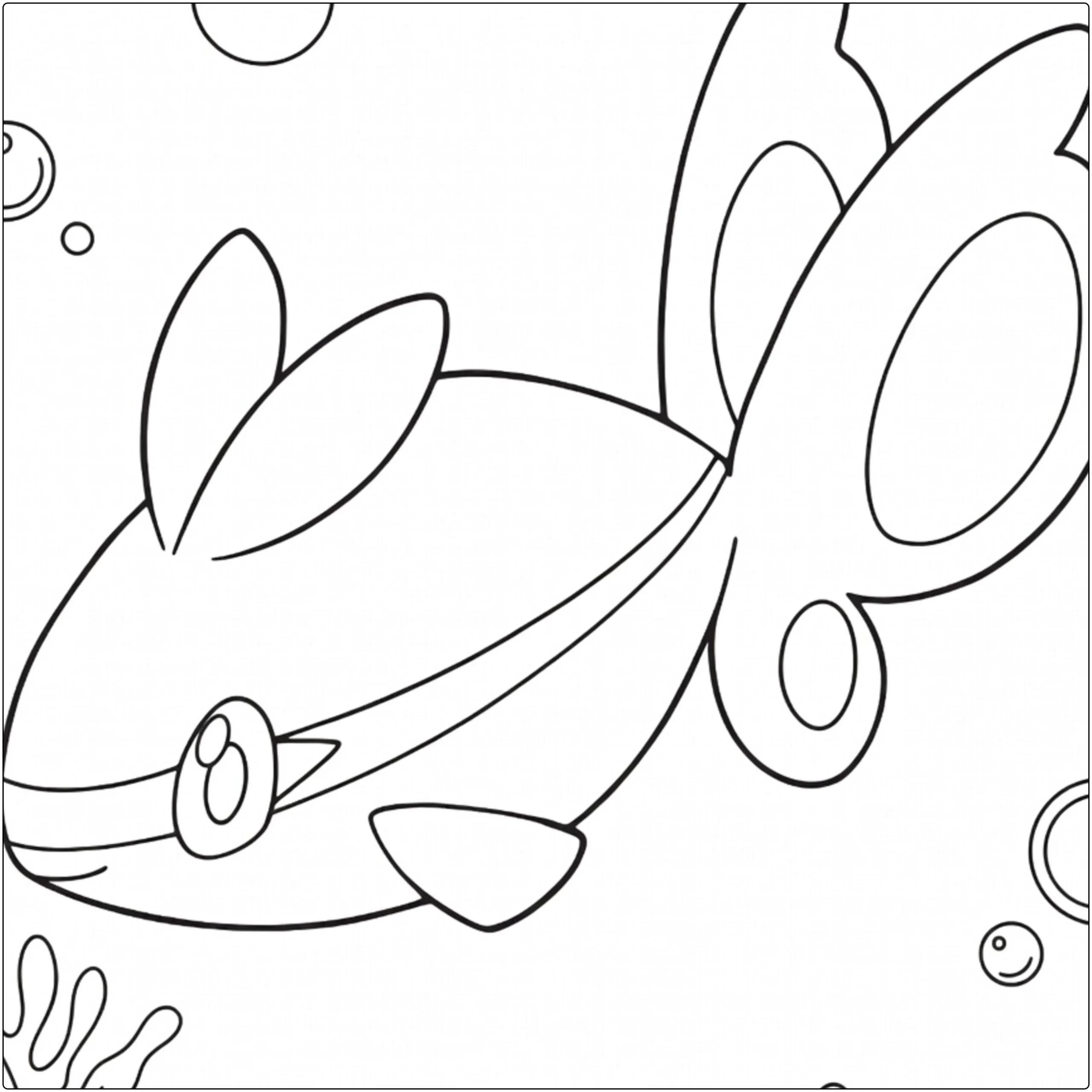 Fun Shellos Water Pokemon Scaled coloring page