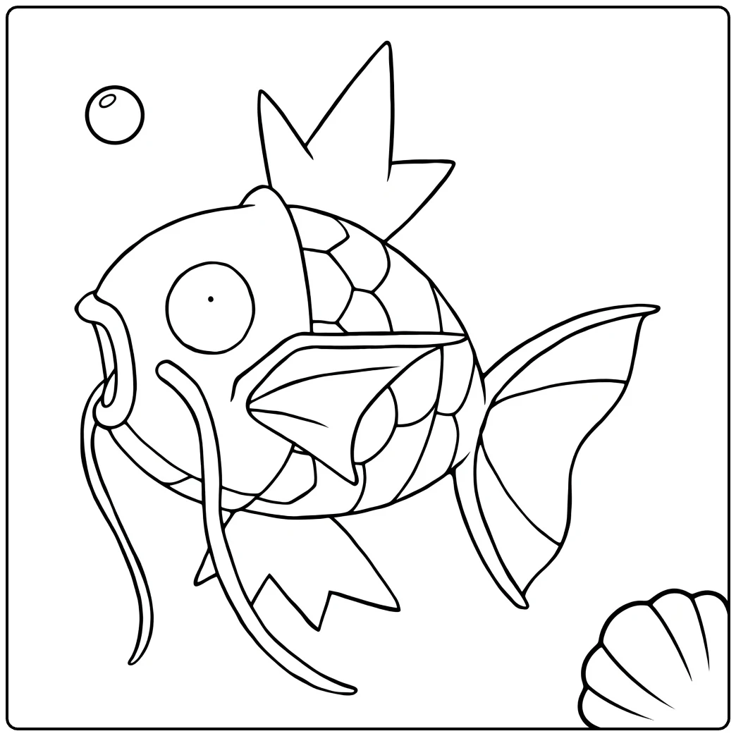 Magikarp Water Pokemon coloring page
