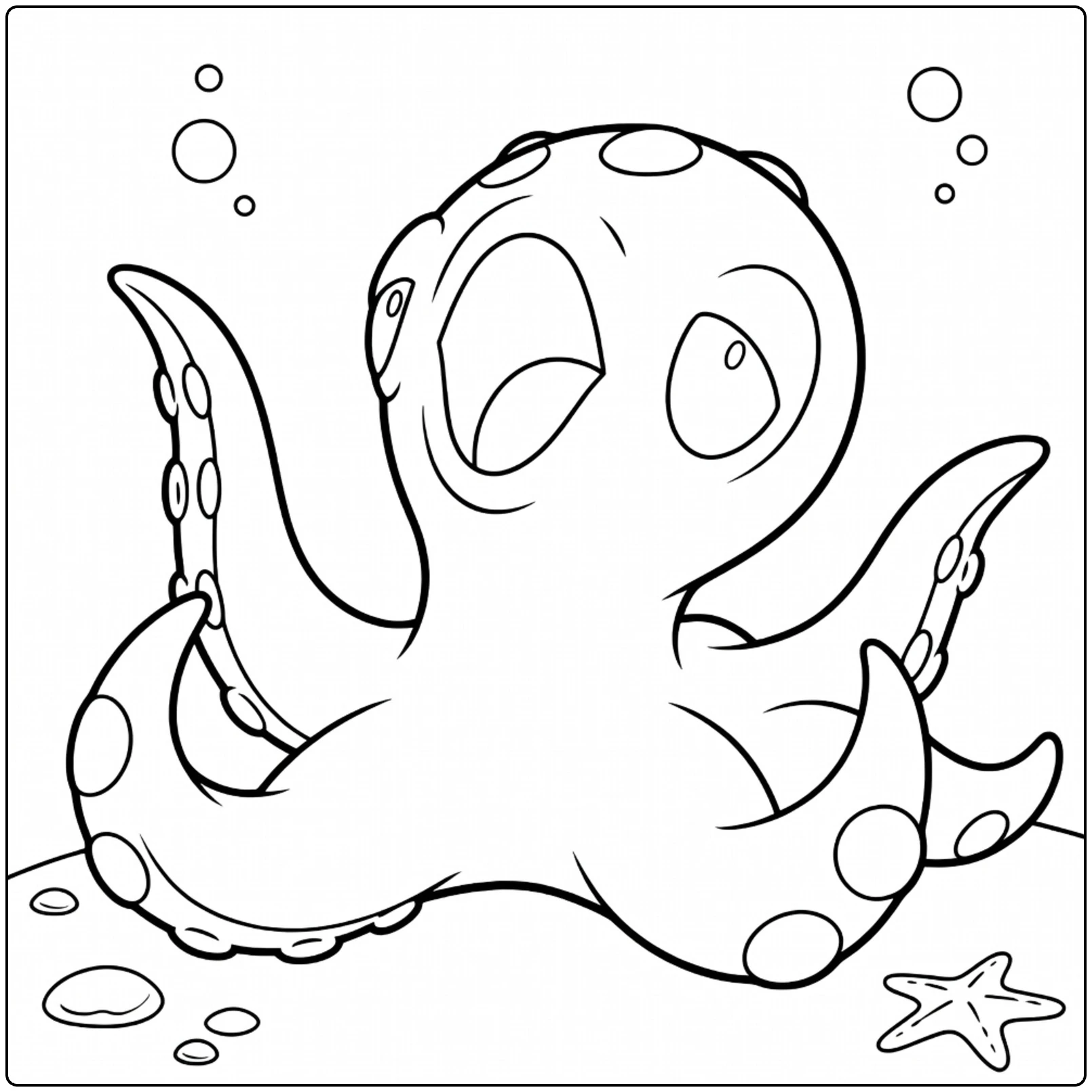 Octillery Water Pokemon Underwater Adventure coloring page