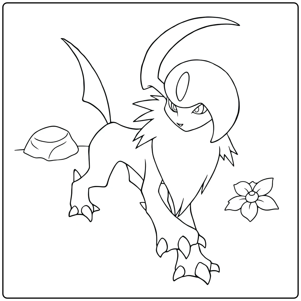 Pokemon Absol coloring page