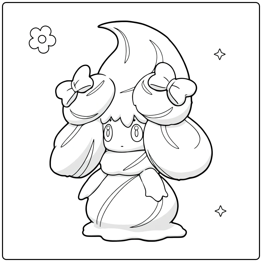 Pokemon Alcremie for Kids coloring page