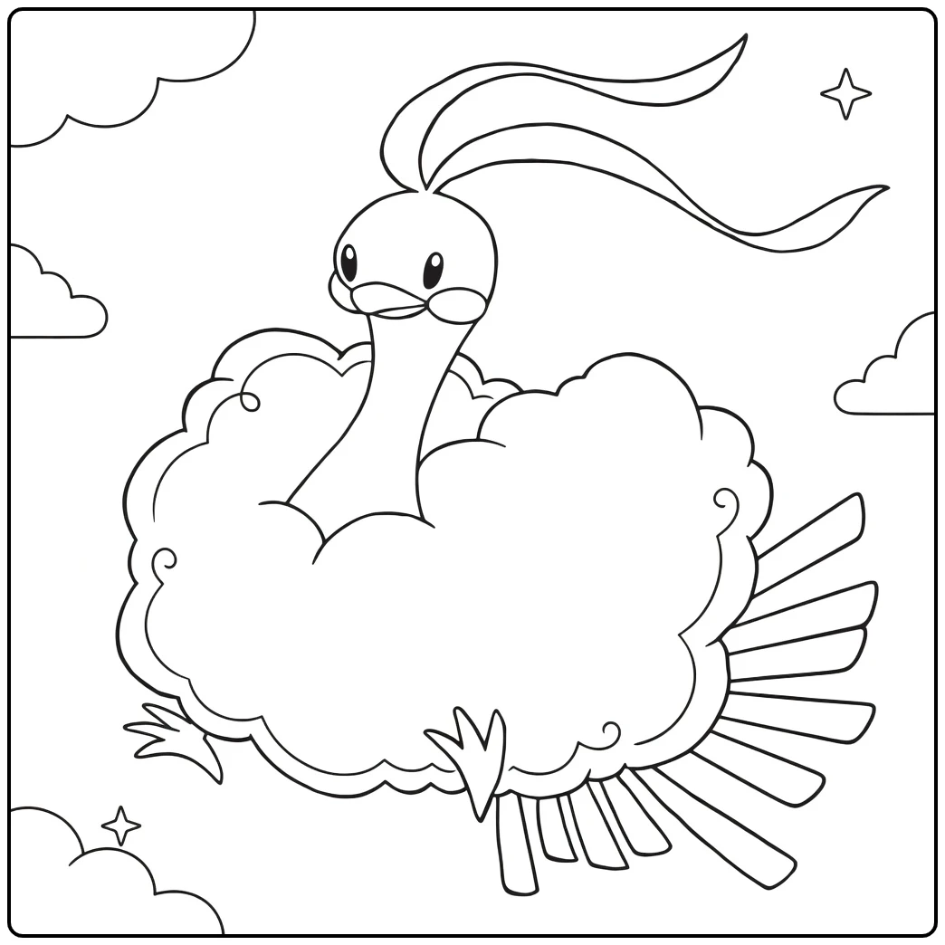 Pokemon Altaria coloring page