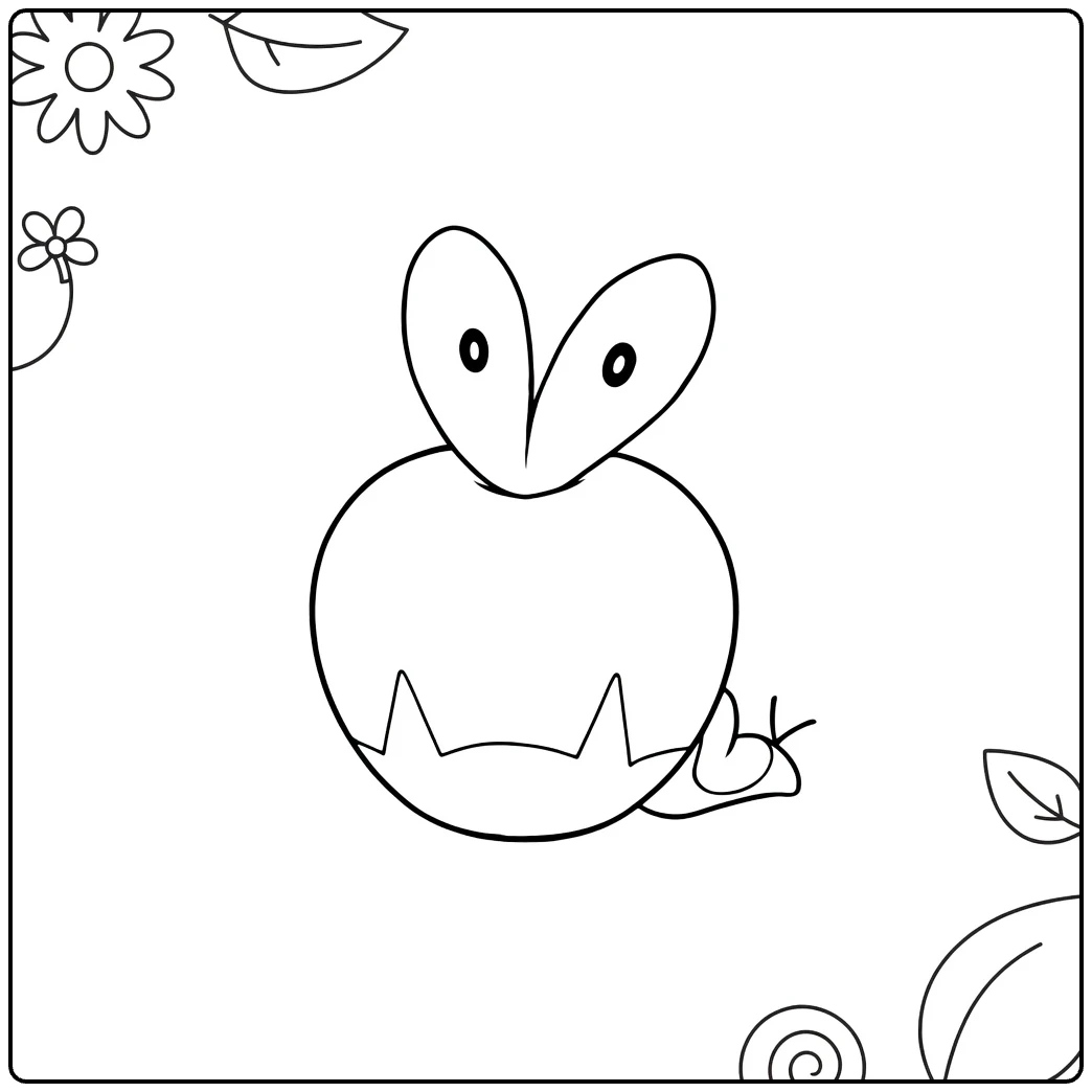 Pokemon Applin for Kids coloring page