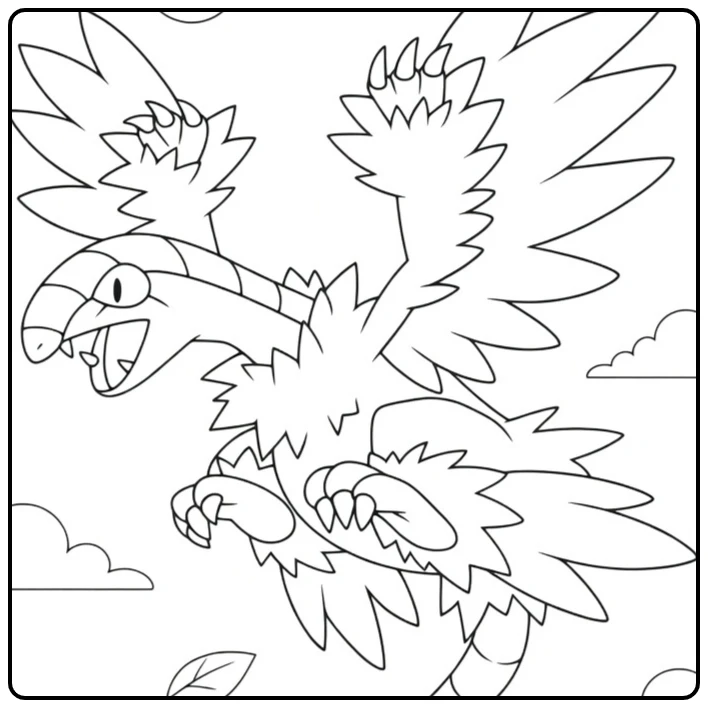 Pokemon Archeops coloring page