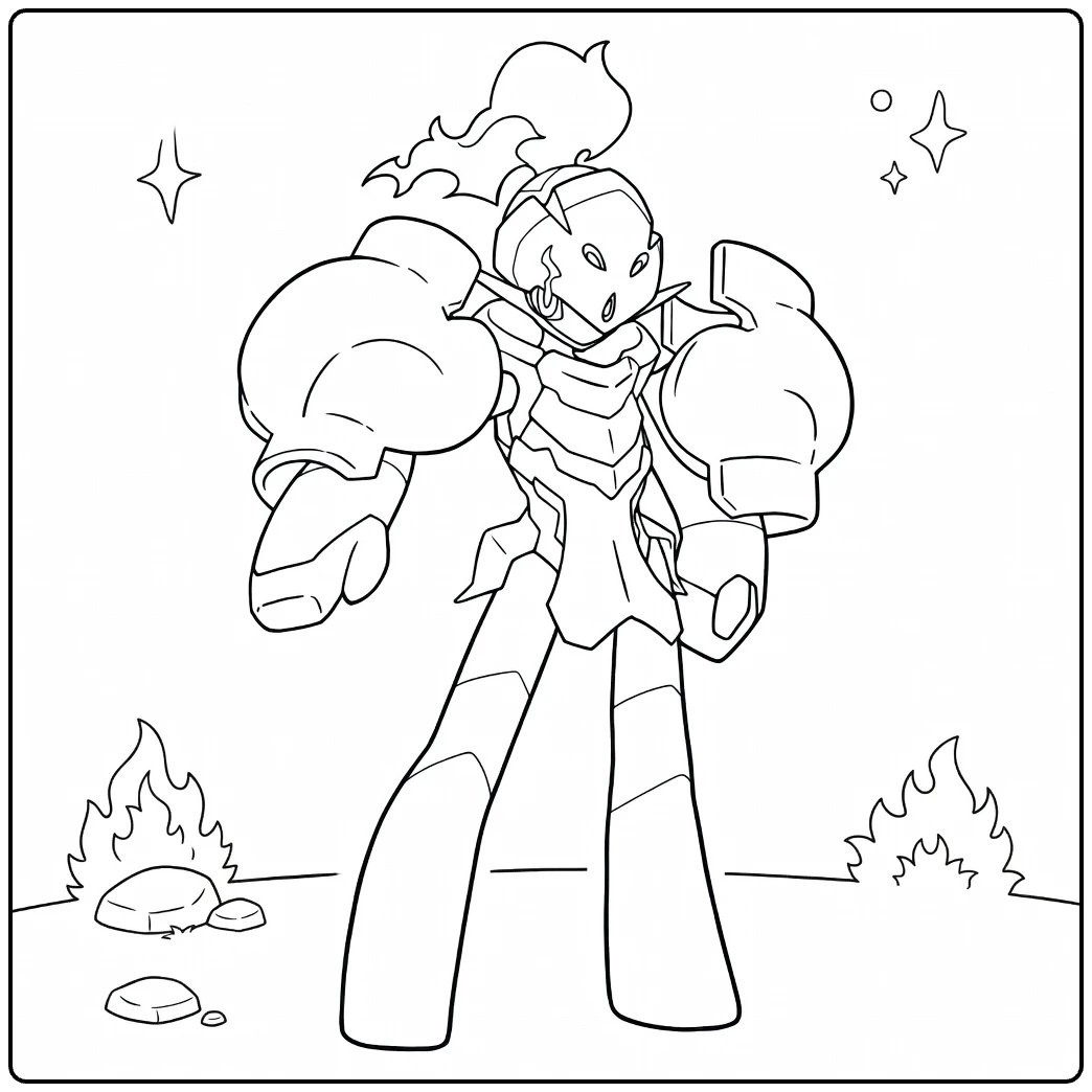 Pokemon Armarouge for Kids coloring page