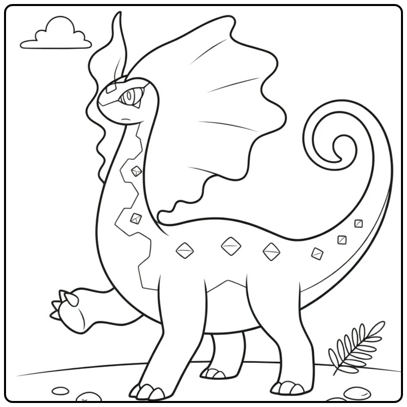 Pokemon Aurorus for Fans coloring page