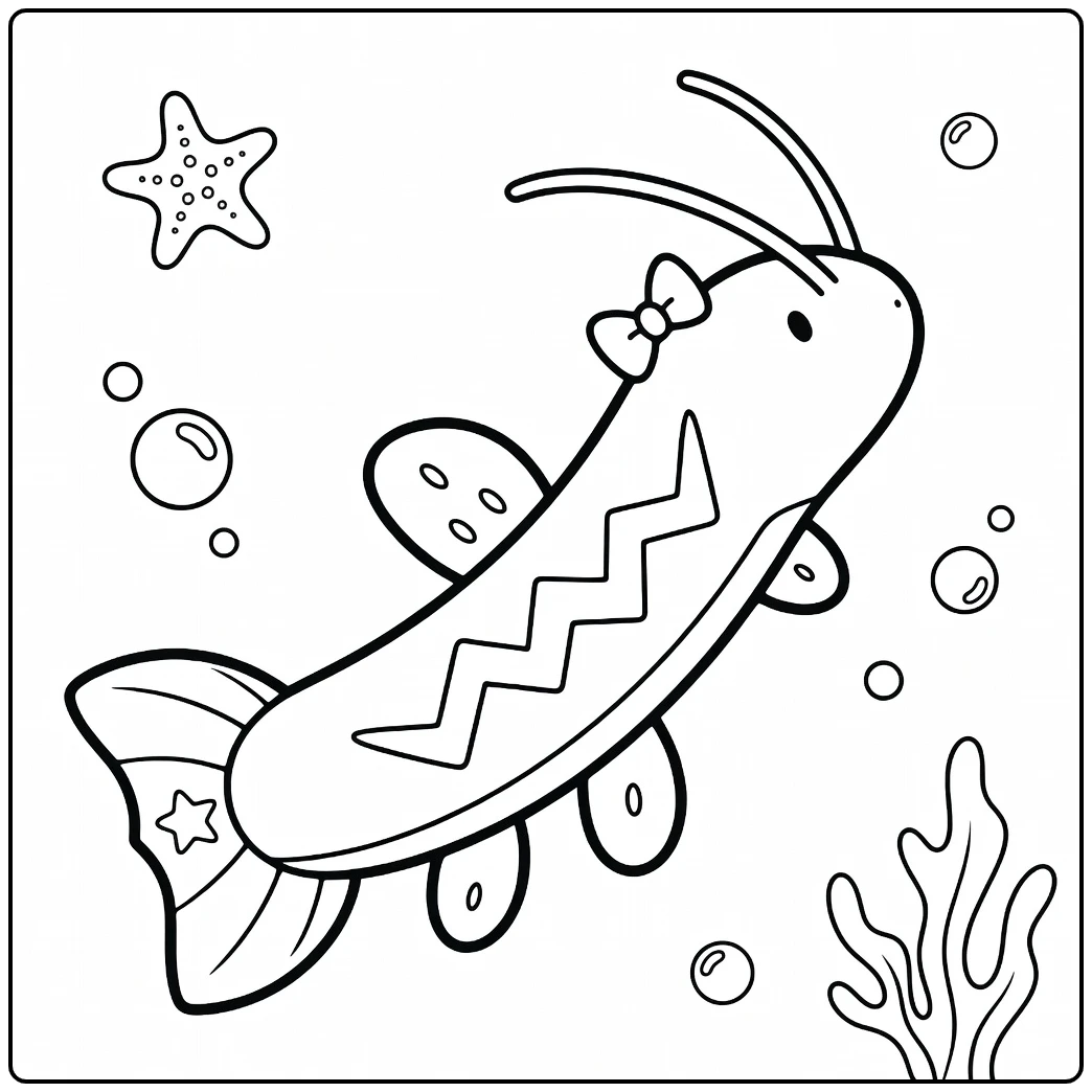 Pokemon Barboach coloring page