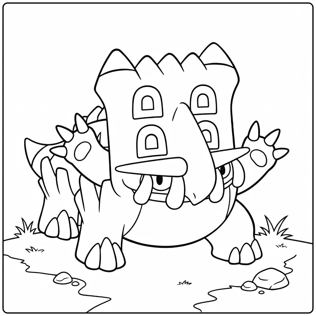 Pokemon Bastiodon coloring page