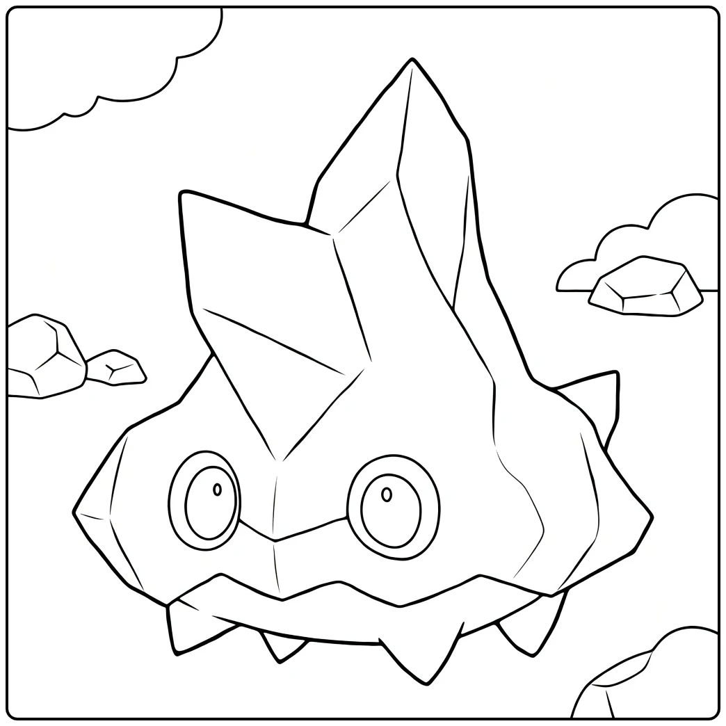 Pokemon Bergmite for Kids coloring page