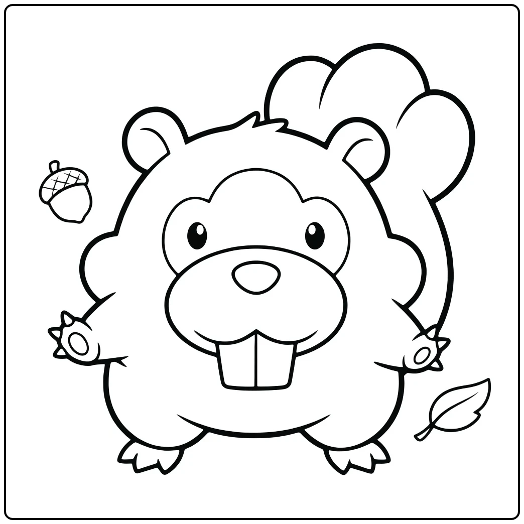 Pokemon Bidoof coloring page