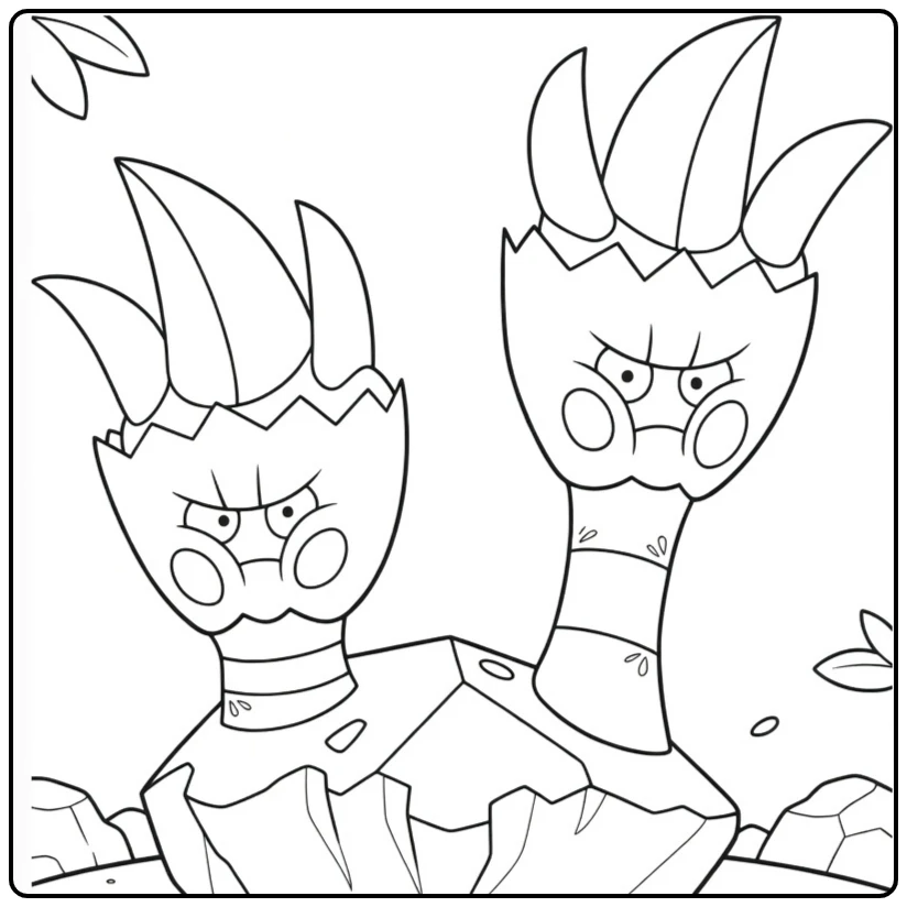 Pokemon Binacle for Tough Colorists coloring page