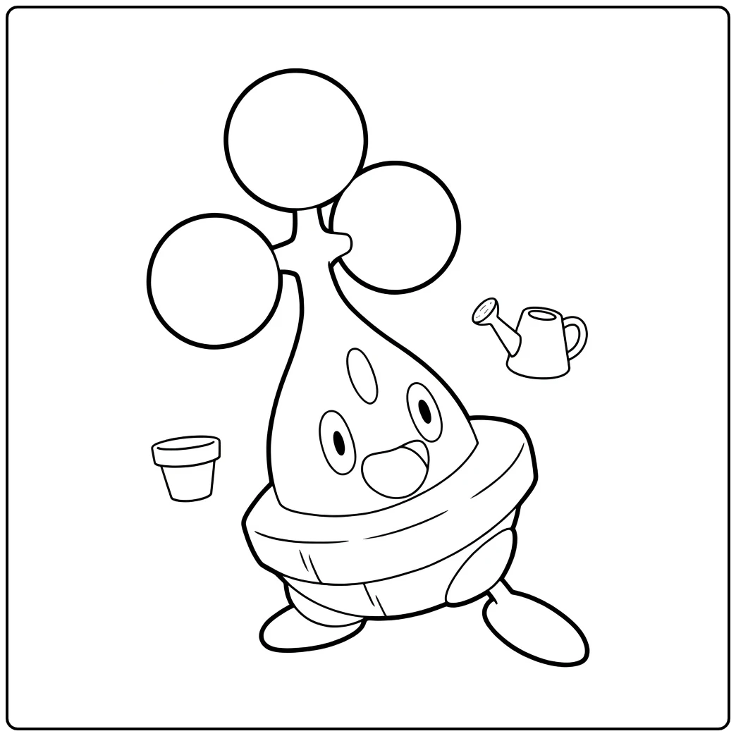 Pokemon Bonsly coloring page
