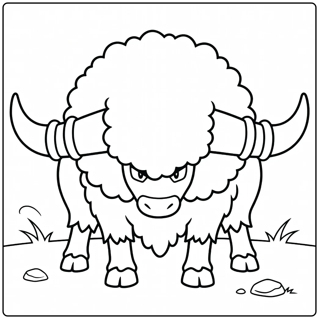 Pokemon Bouffalant coloring page