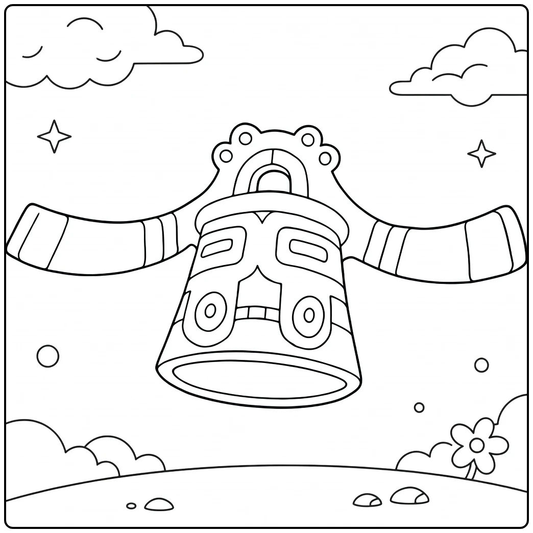 Pokemon Bronzong coloring page
