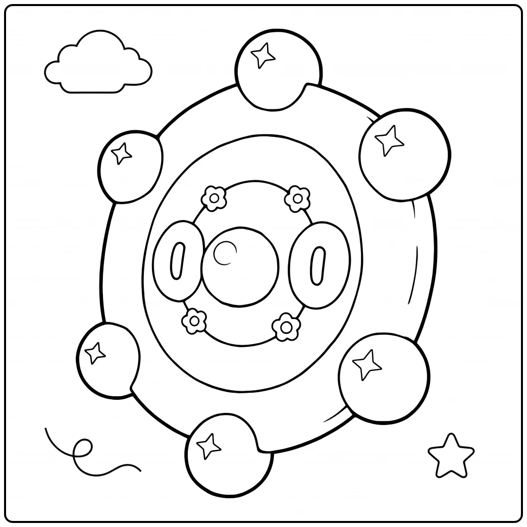 Pokemon Bronzor coloring page