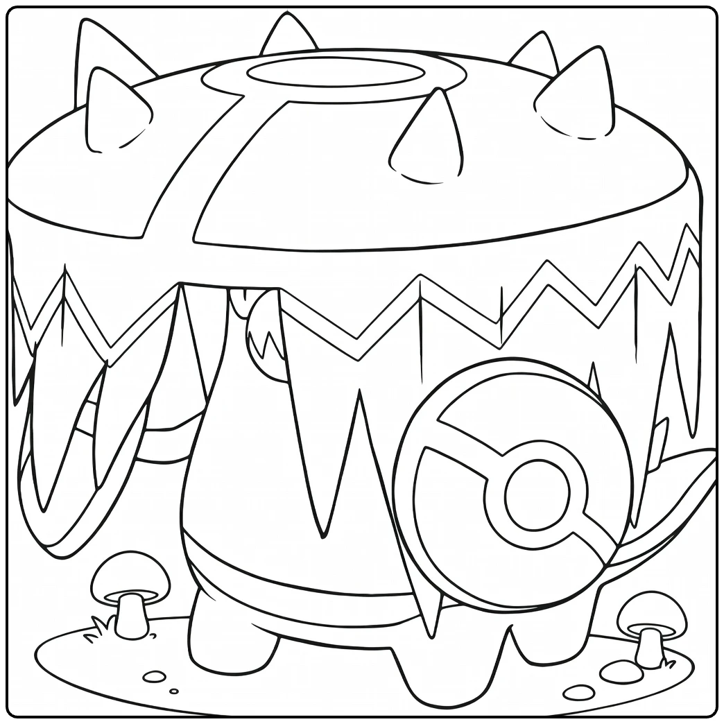 Pokemon Brute Bonnet for Kids coloring page