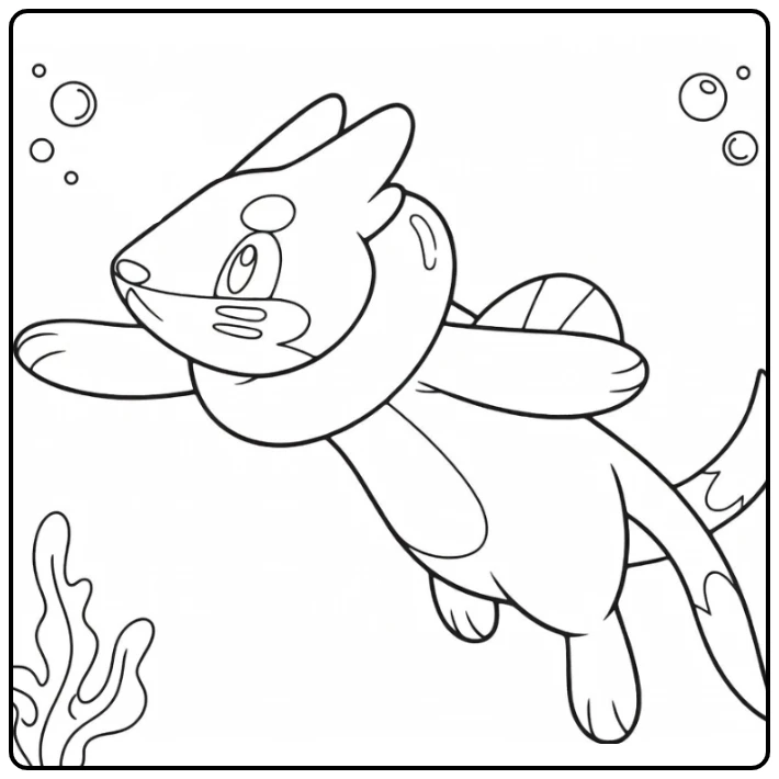 Pokemon Buizel coloring page