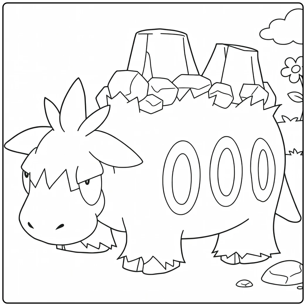 Pokemon Camerupt coloring page