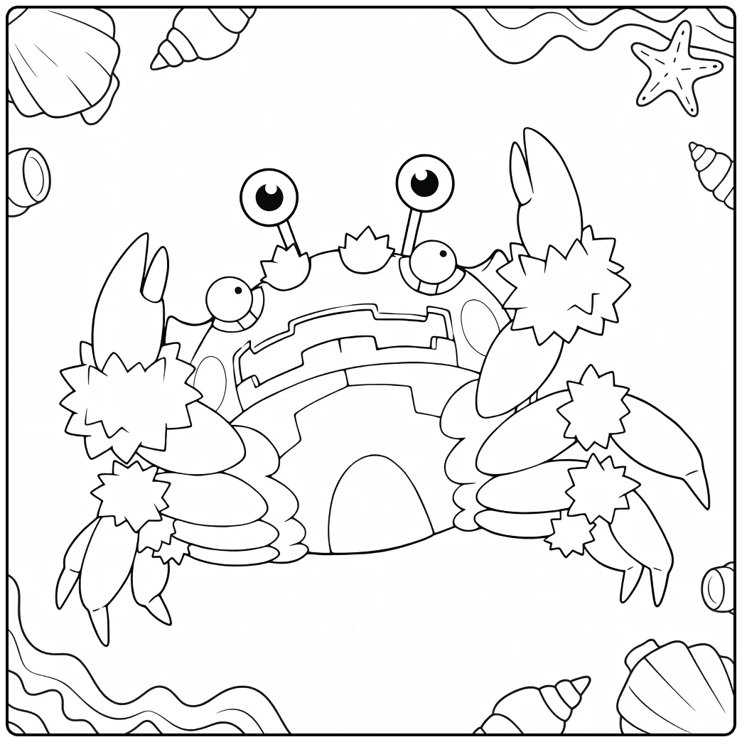 Pokemon Capsakid on Beach with Waves coloring page