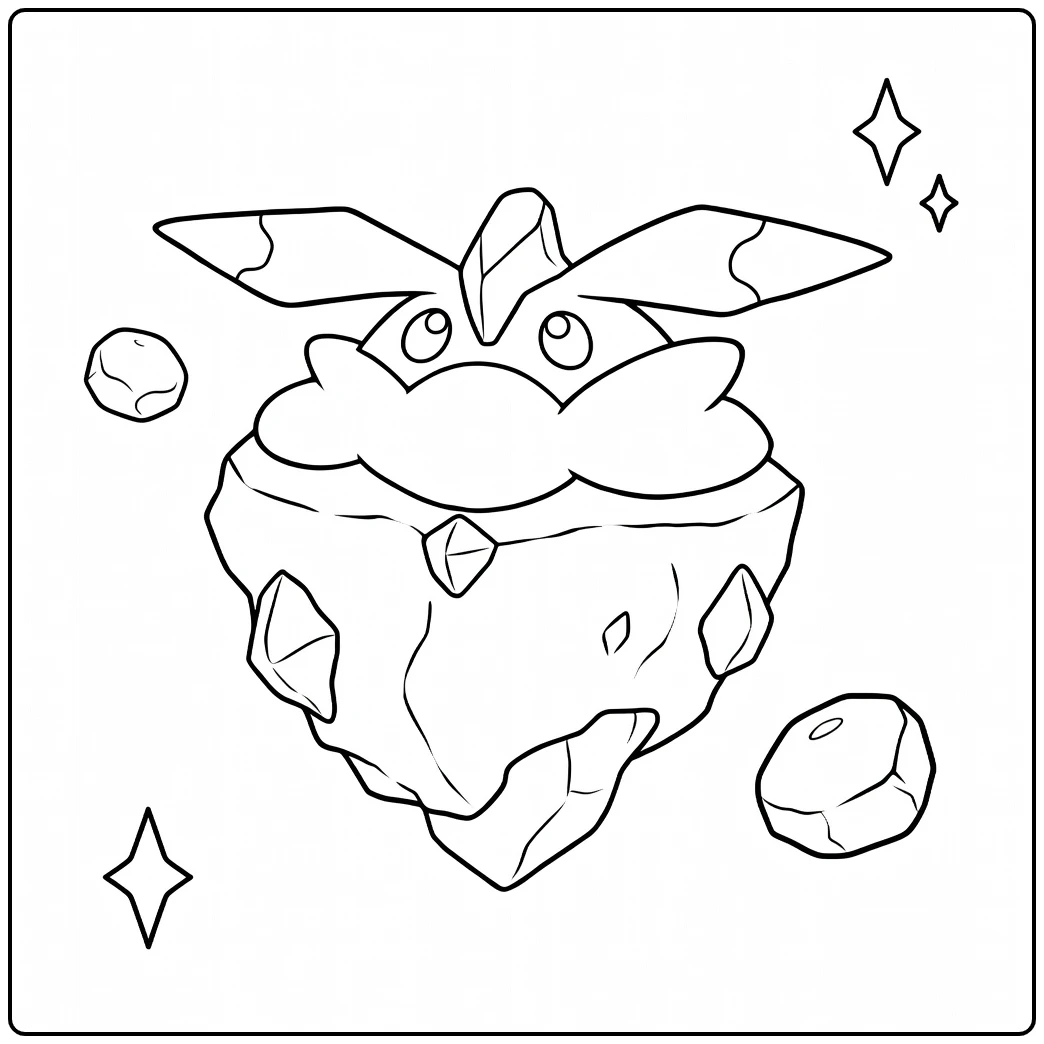 Pokemon Carbink for Children coloring page