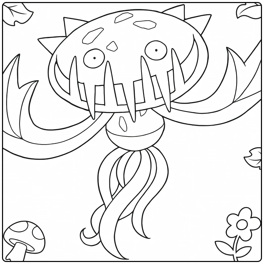 Pokemon Carnivine coloring page