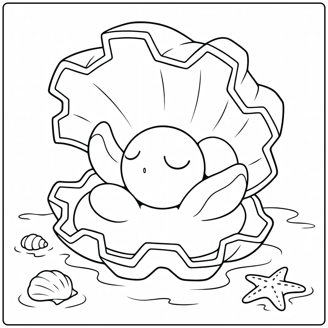Pokemon Clamperl coloring page