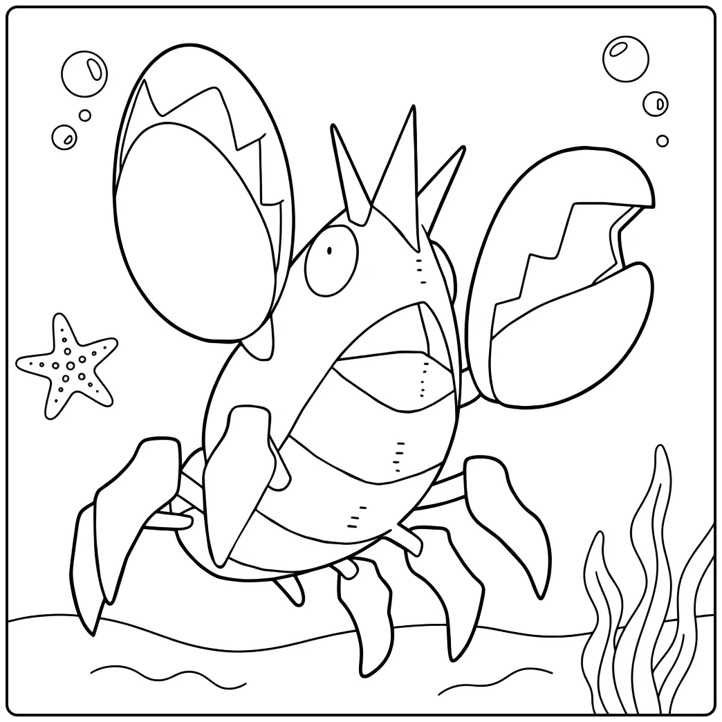 Pokemon Corphish coloring page