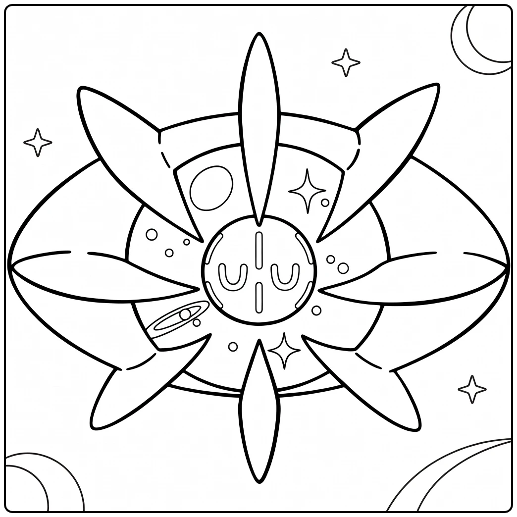 Pokemon Cosmoem for Kids coloring page
