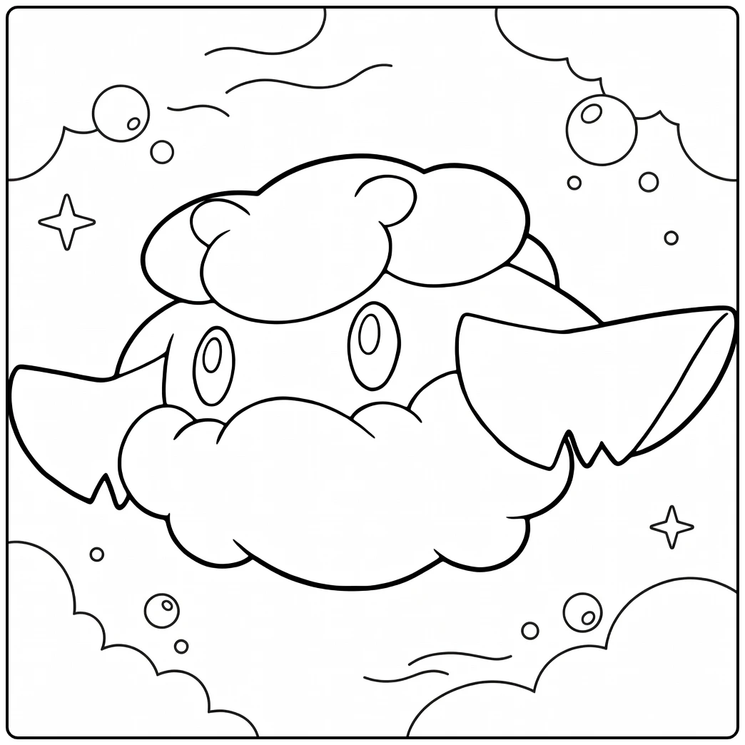 Pokemon Cottonee coloring page