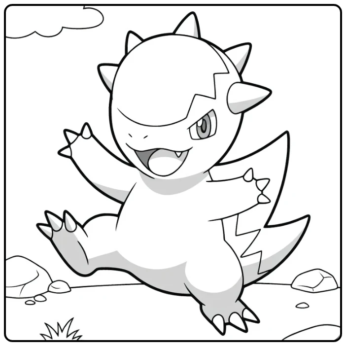 Pokemon Cranidos coloring page