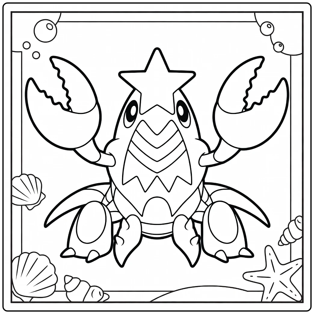 Pokemon Crawdaunt coloring page