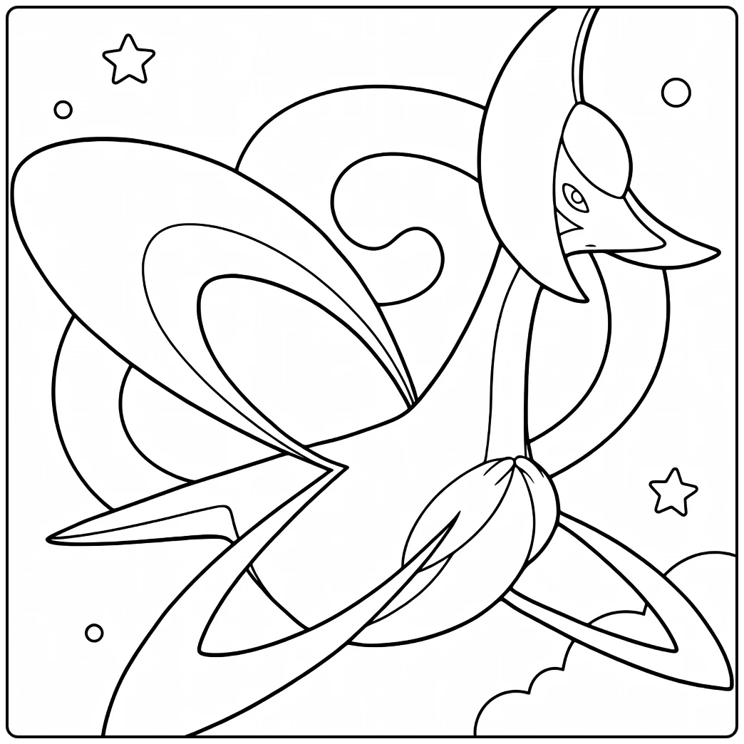 Pokemon Cresselia coloring page