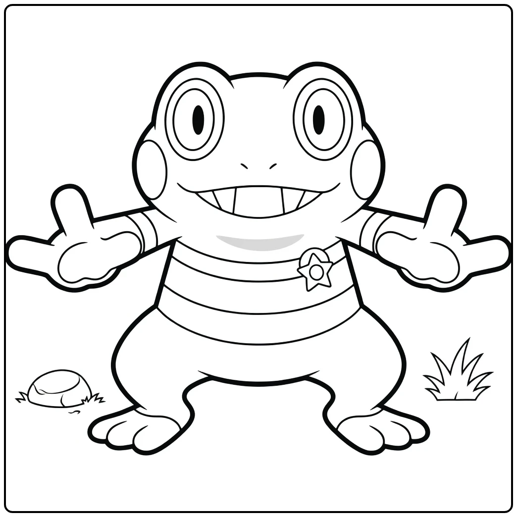 Pokemon Croagunk coloring page