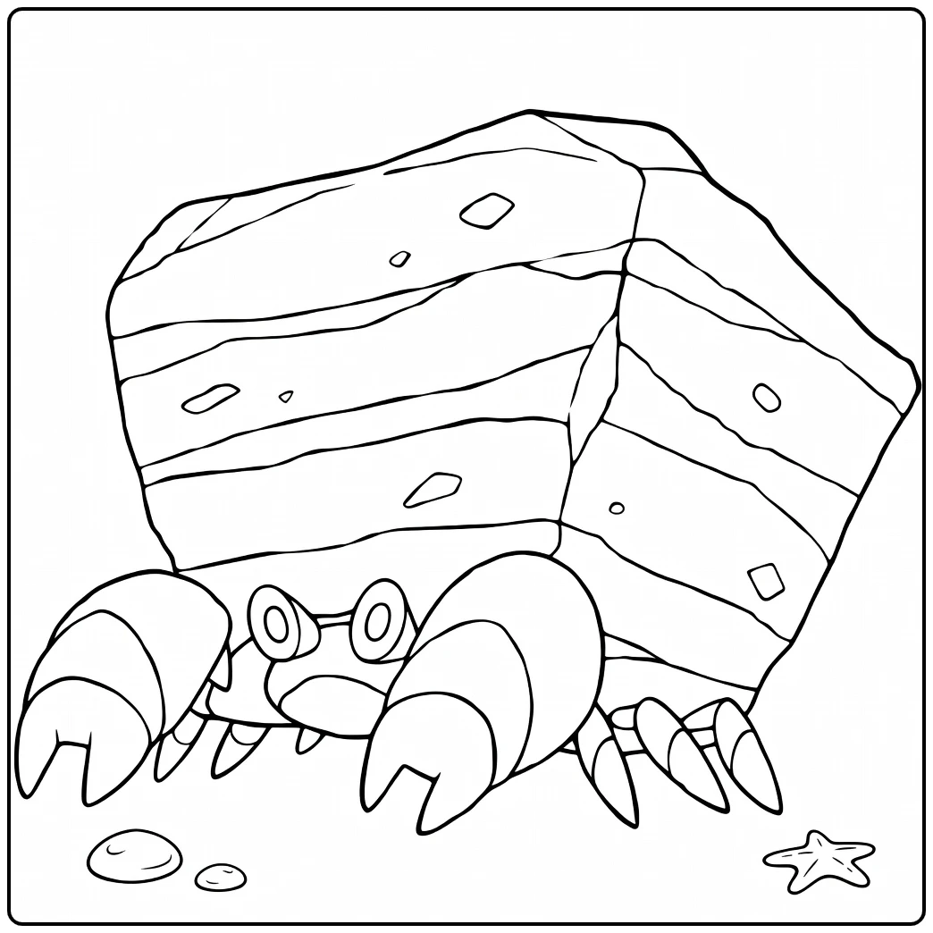Pokemon Crustle coloring page