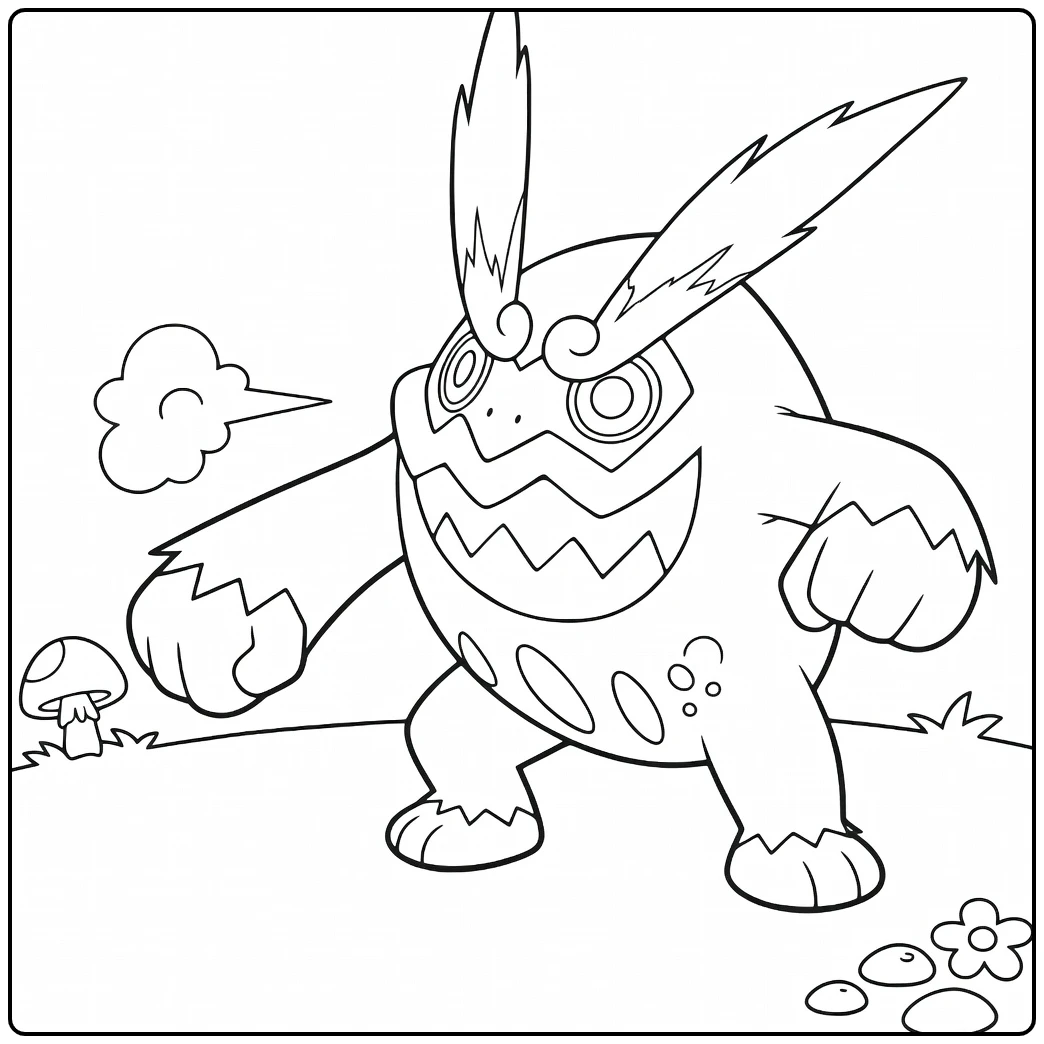 Pokemon Darmanitan coloring page