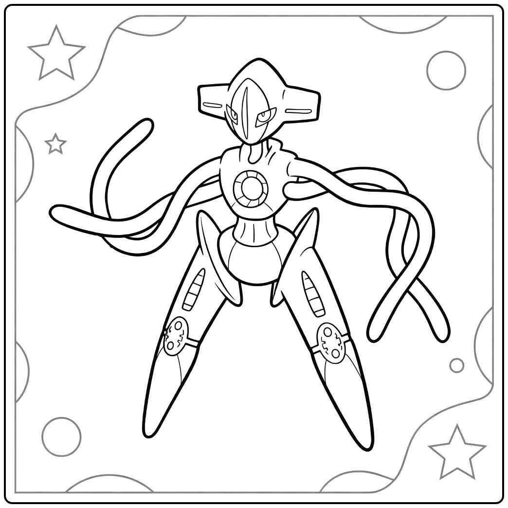 Pokemon Deoxys coloring page