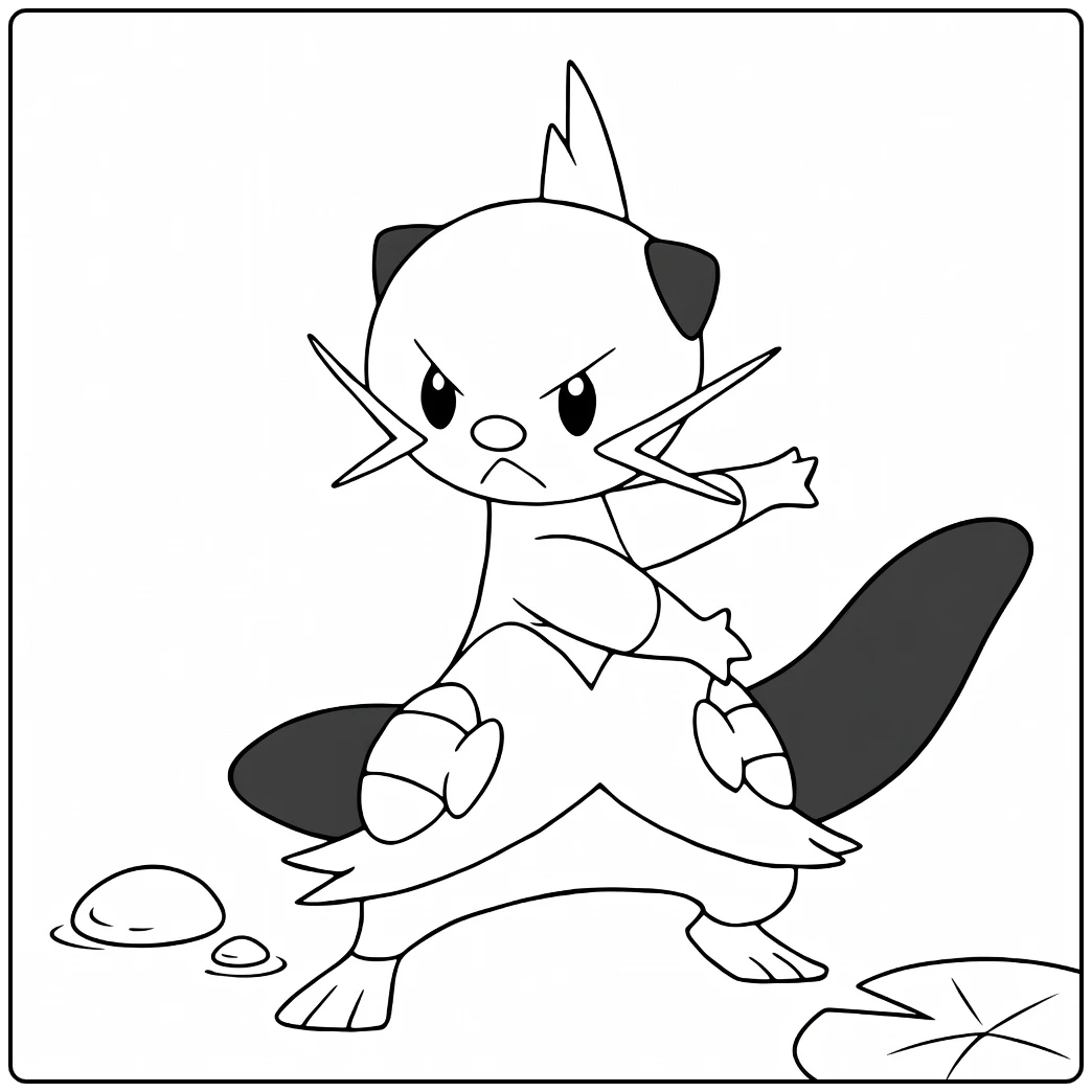 Pokemon Dewott coloring page
