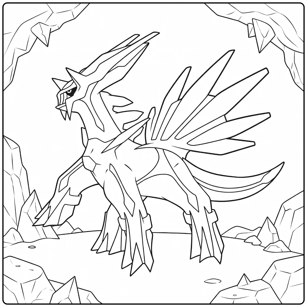 Pokemon Dialga coloring page