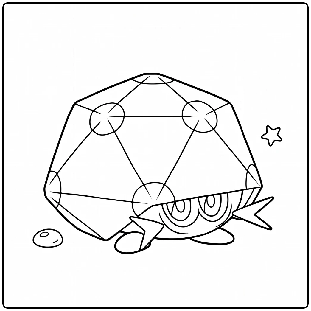 Pokemon Dottler for Children coloring page