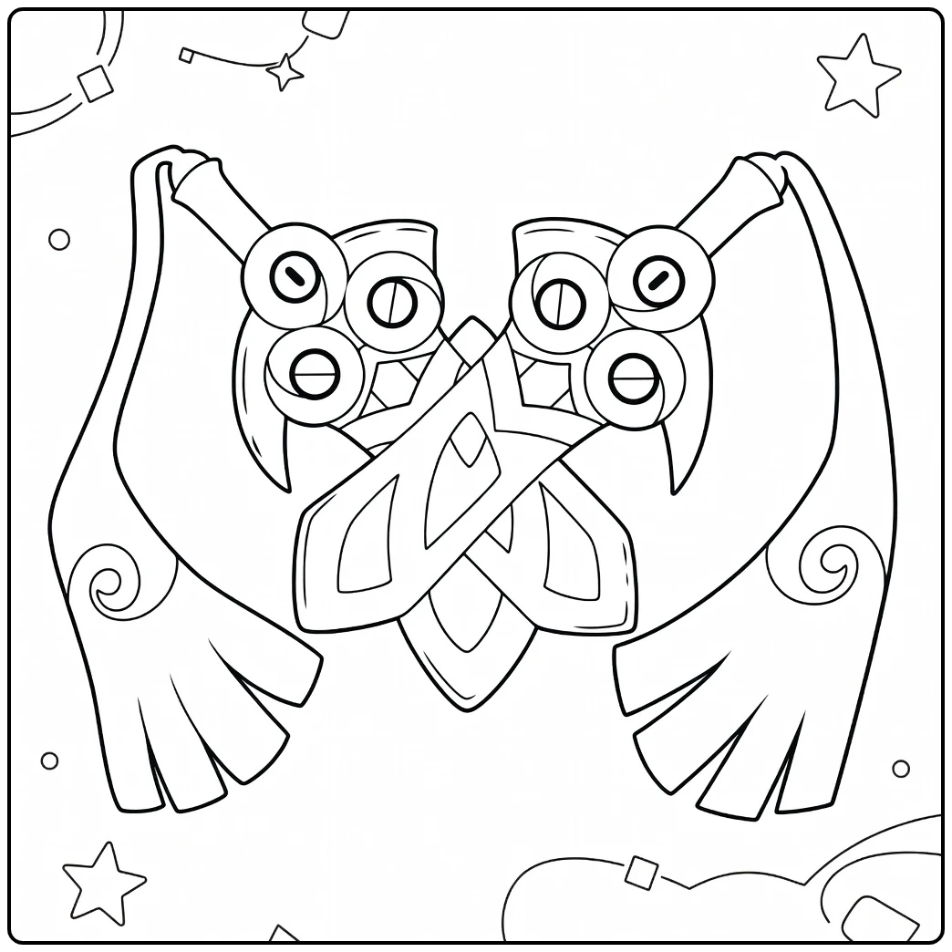 Pokemon Doublade for Children coloring page